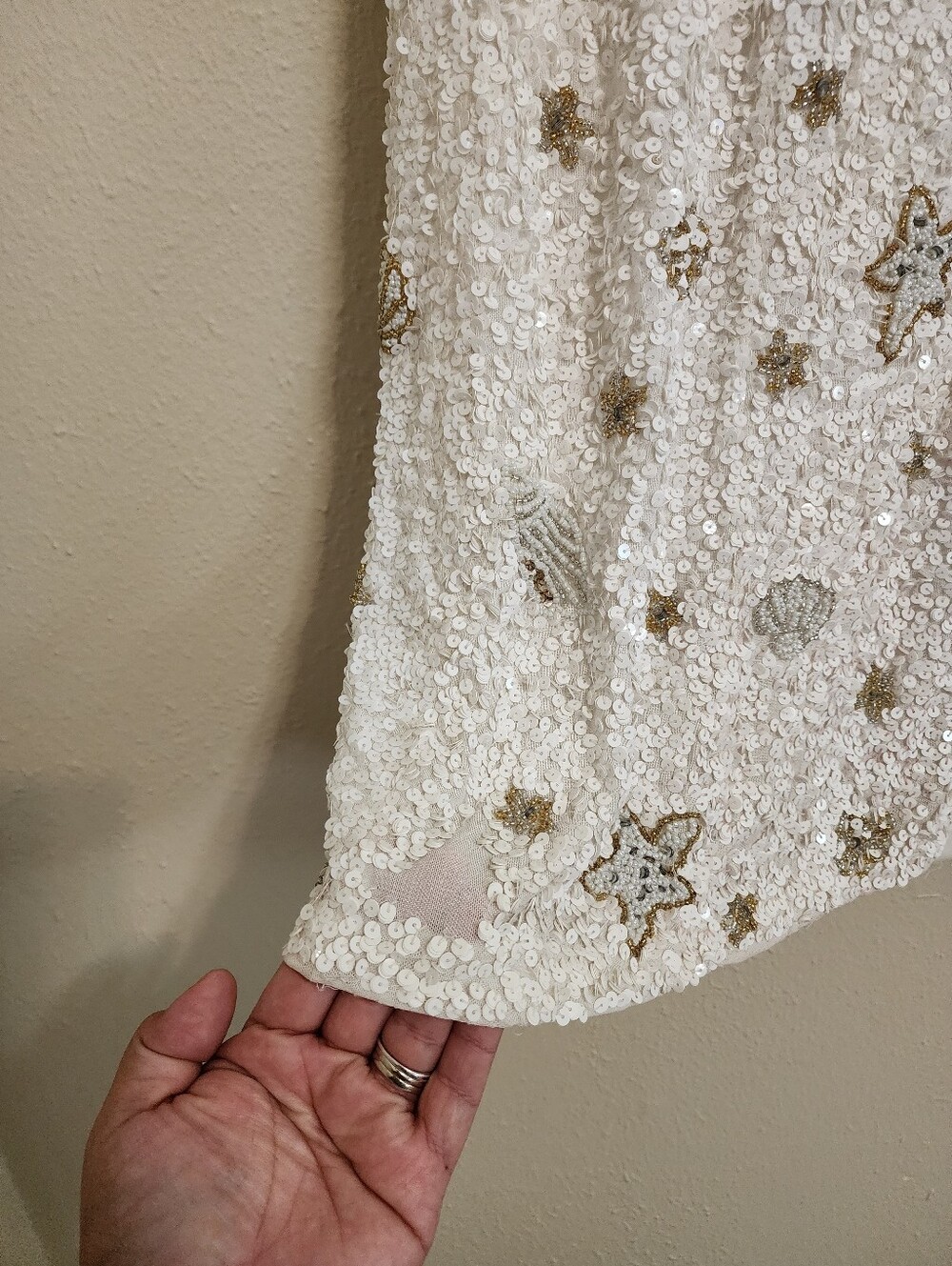 Show Me Your MuMu Lets Go Mini Salty Shells Beaded Sequins Dress XXL Party - Picture 8 of 10